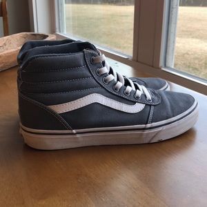 gray high top vans
